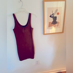 Zara ribbed knit dress brown size M